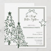 Invitation à la fête Friendsmas (Devant / Derrière)