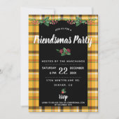 Invitation à la fête Friendsmas à carreaux Tartan  (Devant)