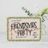 Invitation à la fête Friendsmas | Guirlande lumine (Debout devant)