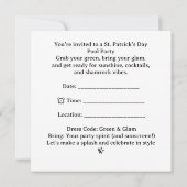 Invitation à la fête glamour de la St-Patrick au b (Dos)