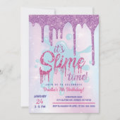 Invitation à la fête Glitter Slime (Devant)