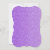 Invitation à la fête glitter violet de la REINE MÉ (Dos)