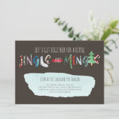 Invitation à la fête Jingle & Mingle (Debout devant)