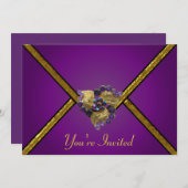 Invitation à la fête juive violette (Devant / Derrière)