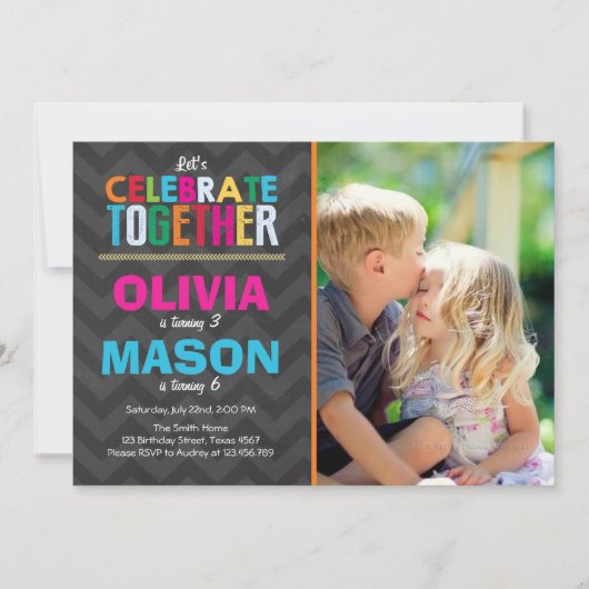 Invitation à la fête jumelle (Devant)