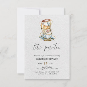 Invitation à la fête « Let's Par-Tea »