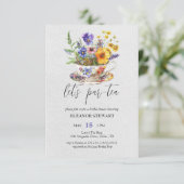 Invitation à la fête « Let's Par-Tea » (Debout devant)