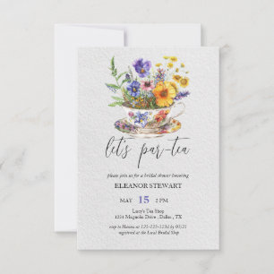 Invitation à la fête « Let's Par-Tea »