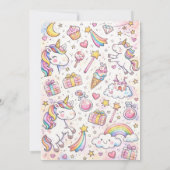 Invitation à la fête Licorne (Dos)