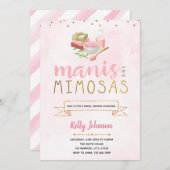 Invitation à la fête Manis et Mimosas (Devant / Derrière)