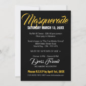 Invitation à la fête mascarade (Dos)