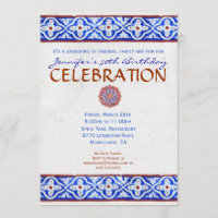 Invitation à la fête méditerranéenne - Bleu de tui