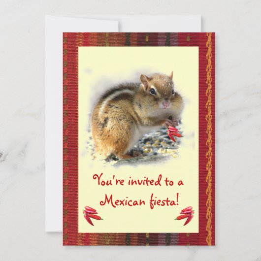 Invitation à la fête mexicaine de Chipmunk (Devant)