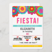Invitation à la fête mexicaine Fiesta (Devant / Derrière)
