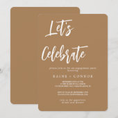 Invitation à la fête : Modèle éditable "Célébrons" (Devant / Derrière)