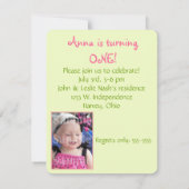 Invitation à la fête Modèle photo Cupcake (Dos)