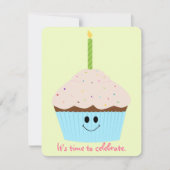 Invitation à la fête Modèle photo Cupcake (Devant)