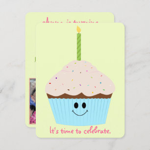 Invitation à la fête Modèle photo Cupcake