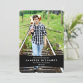 Invitation à la fête moderne de bannière / Noir (Debout devant)