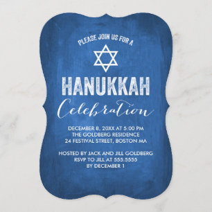 Invitation à la fête moderne de Hanoukka
