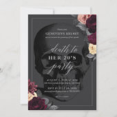 Invitation à la fête 'Mort à vos 20 ans' avec des (Devant)