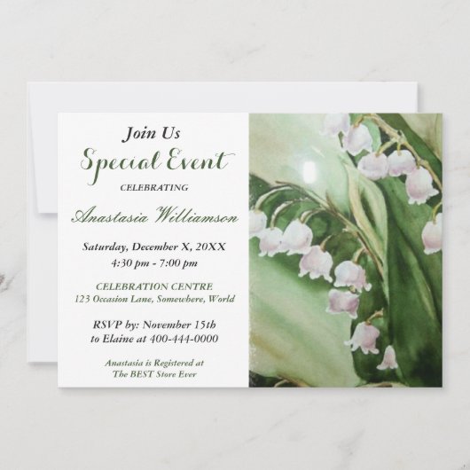 INVITATION À LA FÊTE MUGUET CHARMANT (Devant)