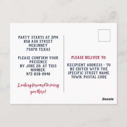 Invitation à la fête nationale de la Cheat Cheat (Dos)