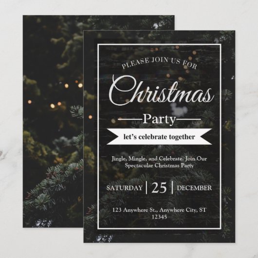 Invitation à la fête noire (Devant / Derrière)