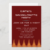 Invitation à la fête orange et marron (Devant / Derrière)