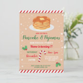 Invitation à la fête Pancakes & Pyjamas de Noël (Debout devant)