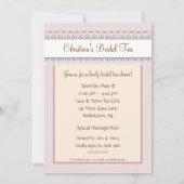 Invitation à la fête personnalisée pour le thé nup (Dos)