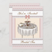 Invitation à la fête personnalisée pour le thé nup (Devant / Derrière)