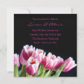 Invitation à la fête Pink Tulip (Dos)