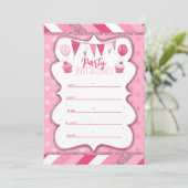 Invitation à la fête Pinky à écrire à la main pour (Debout devant)