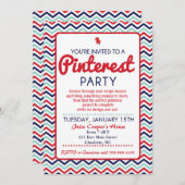 Invitation à la fête Pinterest (Devant / Derrière)