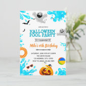 Invitation à la fête piscine Halloween (Debout devant)