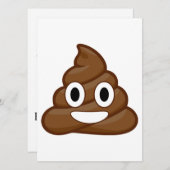invitation à la fête poop emoji (Devant / Derrière)