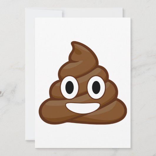 invitation à la fête poop emoji (Devant)