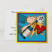 Invitation à la fête Pop Art (Devant / Derrière)