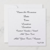 Invitation à la fête Pop Art (Dos)