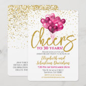 Invitation À la fête pour 30 ans 30e anniversaire (Devant / Derrière)
