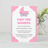 Invitation à la fête pour bébé de la première gran (Debout devant)