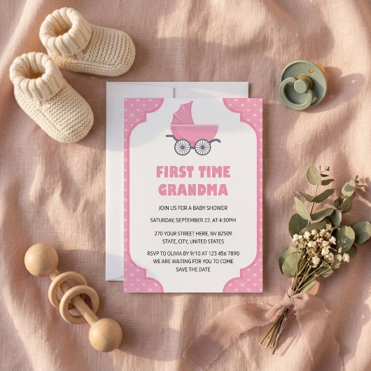 Invitation à la fête pour bébé de la première gran