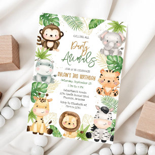 Invitation à la fête pour tous les fêtards Safari