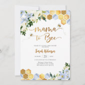 Invitation à la fête prénatale de Bébé de Maman (Devant)