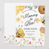 Invitation à la fête prénatale de Bébé Maman (Devant / Derrière)