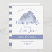 Invitation à la fête prénatale de bébé nuage neutr (Devant / Derrière)