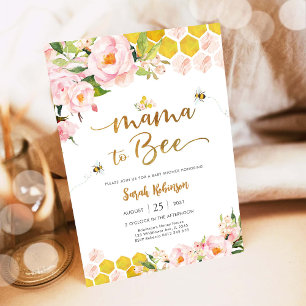 Invitation à la fête prénatale de Maman Bee Bébé