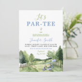 Invitation à la fête prénatale Par-Tee pour garçon (Debout devant)