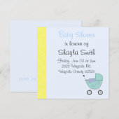 Invitation à la fête prénatale pour le bébé Buggy (Devant / Derrière)